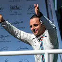 Felipe Massa (BRA) Williams celebrates his last Brazilian race on the podium at F1 World Championship, Rd19, Brazilian Grand Prix, Race, Interlagos, Sao Paulo, Brazil, Sunday 12 November 2017. © Sutton Images + 44 1327 352188,Sutton Images + 44 1327 352188