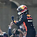 Race winner Daniel Ricciardo (AUS) Red Bull Racing celebrates in parc ferme at Formula One World Championship, Rd3, Chinese Grand Prix, Race, Shanghai, China, Sunday 15 April 2018. © Simon Galloway/Sutton Images