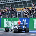 Race winner Pierre Gasly (FRA) AlphaTauri AT01 celebrates as he passes his team at the end of the race.
06.09.2020. Formula 1 World Championship, Rd 8, Italian Grand Prix, Monza, Italy, Race Day.
- www.xpbimages.com, EMail: requests@xpbimages.com © Copyright: 
FIA Pool Image for Editorial Use Only