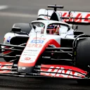 Haas F1 Team's Danish driver Kevin Magnussen drives in the pit lane during the Formula One Mexico Grand Prix at the Hermanos Rodriguez racetrack in Mexico City on October 30, 2022. (Photo by CARLOS PEREZ GALLARDO / POOL / AFP) (Photo by CARLOS PEREZ GALLARDO/POOL/AFP via Getty Images)
