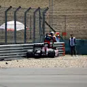 Sebastien Buemi (SUI) Scuderia Toro Rosso STR5 crashed in the first practice session.
Formula One World Championship, Rd 4, Chinese Grand Prix, Practice Day, Shanghai, China, Friday 16 April 2010.
 BEST IMAGE © © Sutton Motorsport Images