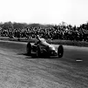 Giuseppe Farina (Alfa Romeo 158), 1st position leads Luigi Fagioli (Alfa Romeo 158), 2nd position. 1950 British Grand Prix, Silverstone.
© LAT Photographic
