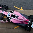 Sergio Perez (MEX) Force India F1 and Esteban Ocon (FRA) Force India F1 with the new Force India VJM11 at Formula One Testing, Day One, Barcelona, Spain, 26 February 2018. © Sutton Images