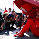 BAKU CITY CIRCUIT, AZERBAIJAN - APRIL 28: Charles Leclerc, Ferrari, on the grid during the Azerbaijan GP at Baku City Circuit on April 28, 2019 in Baku City Circuit, Azerbaijan. (Photo by Zak Mauger / LAT Images)
