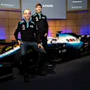 (L to R): Robert Kubica (POL) Williams Racing with team mate George Russell (GBR) Williams