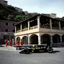  Ayrton Senna (BRA) Lotus 98T, who finished the race in third position, negotiates La Rascasse. Monaco Grand Prix, Rd 4, Monte-Carlo, Monaco, 11 May 1986.