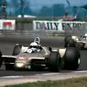  Jochen Mass (GER) Arrows A2, who retired from the race on lap 39 with a broken rear suspension link, leads his team mate Riccardo Patrese (ITA) Arrows A2, who retired from the race on lap 47 with gearbox problems. British Grand Prix, Rd 9, Silverstone, England, 14 July 1979.