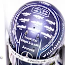 The helmet also features the number of podiums, wins and fastest laps that Williams have achieved