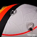 And the top of Schumacher's helmet is also emulated here