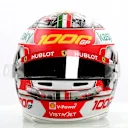 In fact, all 15 Ferrari F1 championship-winning cars feature on Leclerc's helmet
