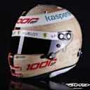 And Vettel's helmet also has a drawing of Ferrari's first GP contender from 1950, the 125