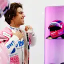 Lance Stroll, Racing Point, prepares in the garage