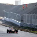 Verstappen blasts out of the final Arie Luyendyk turn