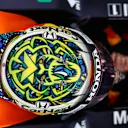 The lion motif remains on Verstappen's helmet