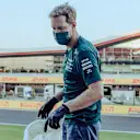 Vettel spent hours after the British Grand Prix on Sunday night picking up litter. Images courtesy of Aston Martin