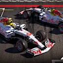 Both Max Verstappen and Sergio Perez's car are dressed in the special paint scheme in F1 2021