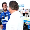 Brown seemed thrilled to give Ricciardo a run in his historic vehicle. The McLaren boss is a keen racer himself