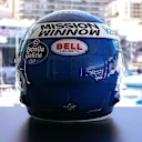Charles Leclerc's 2021 Monaco helmet, rear view