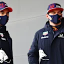 NORTHAMPTON, ENGLAND - FEBRUARY 24: Max Verstappen of Netherlands and Red Bull Racing and Sergio