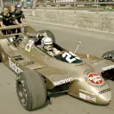 The rear wing was very low and mounted next to the rear wheels, while the front wing is right above the front suspension