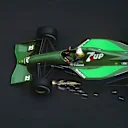 Andrea de Cesaris at the wheel of the Jordan 191. He would be partnered by Michael Schumacher, Alex Zanardi and Robert Moreno that season as Bertrand Gachot left the team midway through the season