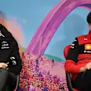 Mercedes team principal Toto Wolff and Ferrari team principal Mattia Binotto during a press conference ahead of the Formula 1 Austrian Grand Prix at Red Bull Ring in Spielberg, Austria on July 9, 2022. (Photo by Jakub Porzycki/NurPhoto via Getty Images)