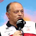 Alfa Romeo Racing Team Principal Frederic Vasseur attends the Team Principals Press Conference prior to practice ahead of the F1 Grand Prix of Austria at Red Bull Ring on July 09, 2022 in Spielberg, Austria. (Photo by Clive Rose/Getty Images)