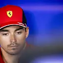 Charles Leclerc (Ferrari) during a press conference at the Silverstone circuit ahead of the Great Britain Grand Prix. REMKO DE WAAL (Photo by ANP via Getty Images)