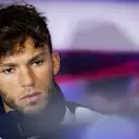 Pierre Gasly (AlphaTauri) during a press conference at the Silverstone circuit ahead of the Great Britain Grand Prix. REMKO DE WAAL (Photo by ANP via Getty Images)