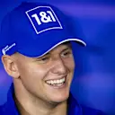 Mick Schumacher (Haas) during a press conference at the Silverstone circuit ahead of the Great Britain Grand Prix. REMKO DE WAAL (Photo by ANP via Getty Images)