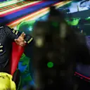 Charles Leclerc of Scuderia Ferrari and Max Verstappen of Red Bull Racing during the press conference after the Formula 1 Italian Grand Prix race at Circuit Monza, on September 11, 2022 in Monza, Italy (Photo by Beata Zawrzel/NurPhoto via Getty Images)