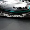 Mercedes have opted for a huge outer floor channel on their W13