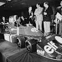 The Tyrrell P34 was unveiled at the Heathrow Hotel to stunned onlookers