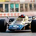 Emerson Fittipaldi at the wheel of the Lotus 56B at Monza in 1971