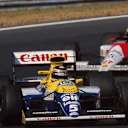 Race winner Thierry Boutsen leads Ayrton Senna. Hungarian GP, Budapest, Hungary, 12 August 1990 © Sutton Motorsport Images