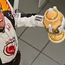 Race winner Jenson Button (GBR) Honda Racing RA106 celebrates on the podium.
Formula One World Championship, Rd 13, Hungarian Grand Prix, Race, Budapest, Hungary, 6 August 2006.
DIGITAL IMAGE

BEST IMAGE © Sutton Motorsport Images