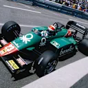 1985 marked the final year of Alfa's involvement in F1 as a fully fledged manufacturer. Here Eddie Cheever hustles his 185T around Monaco. © LAT Photographic