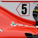 Alfa Romeo branding has appeared on Ferrari's cars for the last few years. © Sutton Images