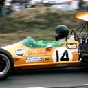 Dan Gurney (USA), McLaren Cosworth M7A, was running third when he suffered a puncture in the final minutes of the race, dropping him to fourth place.
United States Grand Prix, Rd11, Watkins Glen, USA. 6 October 1968.
© Sutton Motorsport Images