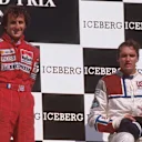 L to R; Riccardo Patrese, Alain Prost and Eddie Cheever on the podium.
United States GP, Phoenix, 4th June 1989 © ©Sutton Motorsport Images