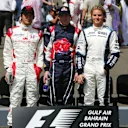 The rookie drivers for 2006 (L to R): Yuji Ide (JPN) Super Aguri F1; Scott Speed (USA) Scuderia Toro Rosso; Nico Rosberg (GER) Williams.
Formula One World Championship, Rd 1, Bahrain Grand Prix, Race Day, Bahrain International Circuit, Bahrain, 12 March 2006.
 © Sutton Motorsport Images