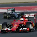 Sebastian Vettel (GER) Ferrari SF15-T at Formula One Testing, Day Four, Barcelona, Spain, 1 March 2015.
