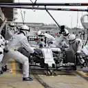 Williams F1 team pit stop practice at Formula One Testing, Day Three, Barcelona, Spain, 21 February 2015.