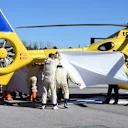 Fernando Alonso (ESP) McLaren is flown by helicopter to hospital after crashing at Formula One Testing, Day Four, Barcelona, Spain, 22 February 2015.
