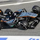 Sergio Perez (MEX) Force India VJM07 at Formula One Testing, Day One, Barcelona, Spain, 19 February 2015.
