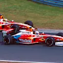 Alessandro Zanardi (ITA) Williams FW21 leads teammate Ralf Schumacher (GER).
Hungarian GP,