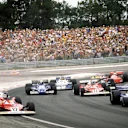 Carlos Reutemann loses it at the start of the 1977 race © LAT Photographic