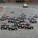 Sergey Sirotkin (RUS) Rapax and /23 battle at the start of the race at GP2 Series, Rd5, Silverstone, Britain, 3-5 July 2015. © Sutton Motorsport Images