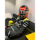 What does a driver do during a F1 track action delay?
