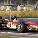 Graham Hill, Lotus Cosworth 49B, took victory in the season finale. Mexican Grand Prix 1968. © Sutton Motorsport Images